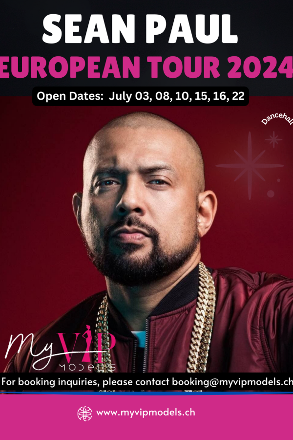Experience the Magic of Sean Paul Live in Europe: Book Now with MyVIPModels.ch!
