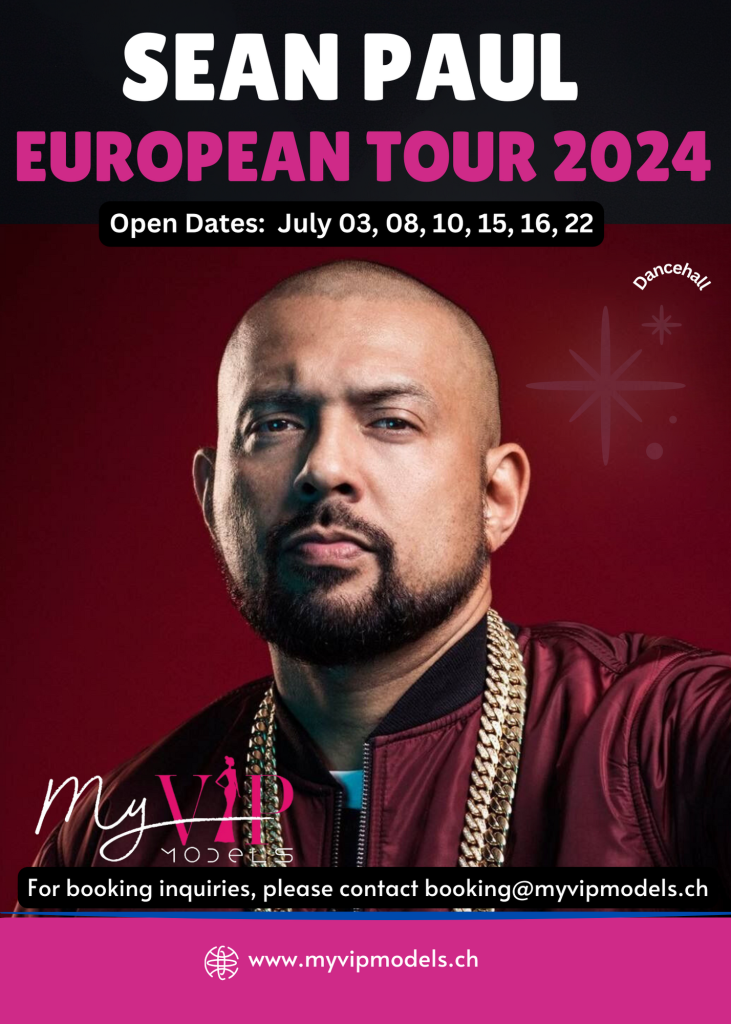 Experience the Magic of Sean Paul Live in Europe: Book Now with MyVIPModels.ch!