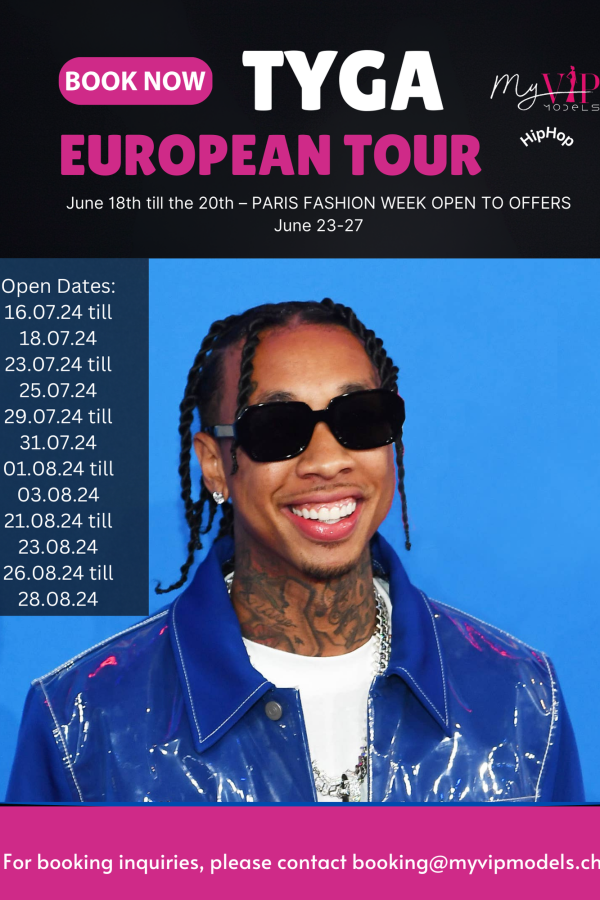 tyga touring europe this summer 2024