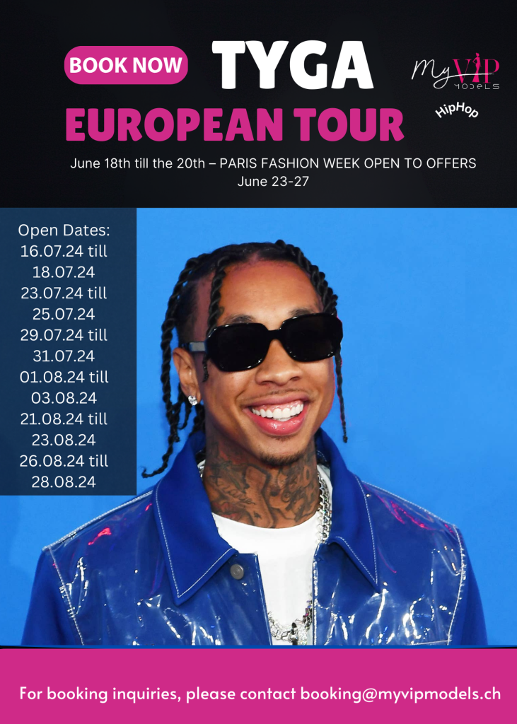 tyga touring europe this summer 2024