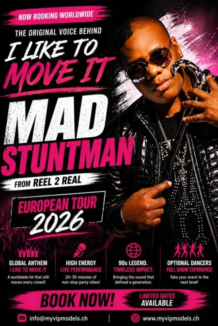 Mad Stuntman (Reel 2 Real) – The Voice Behind “I Like To Move It” Now Booking Worldwide